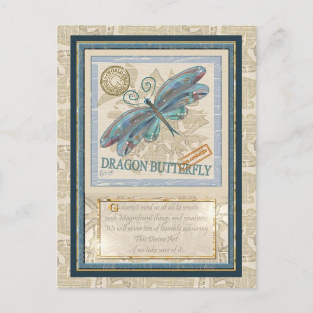 G Creation Office Dragonfly Postkarte (Vorderseite)