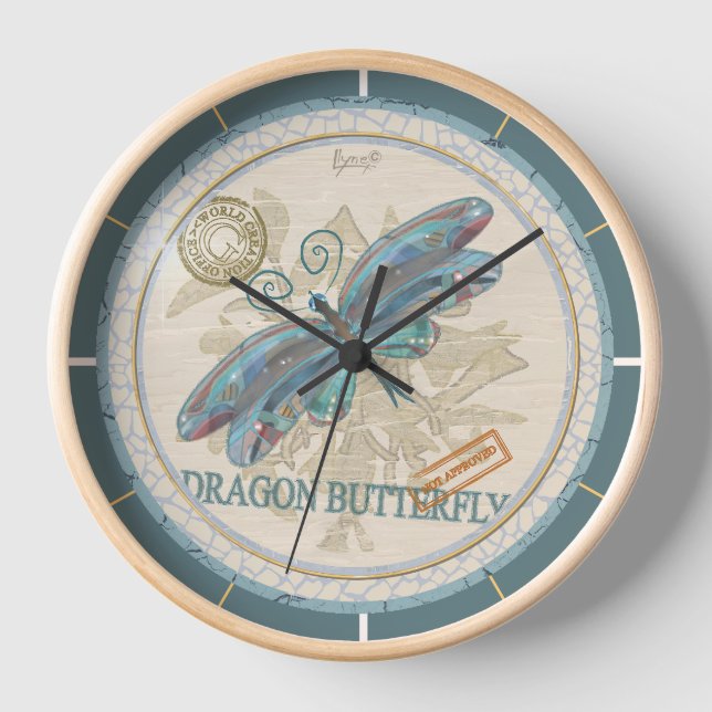 G Creation Office Dragonfly Uhr (Vorderseite)