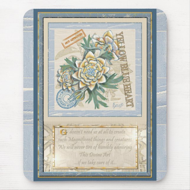 G Creation Office gelbe Blume Mousepad (Vorne)