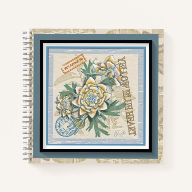 G Creation Office gelbe Blume Notizbuch (Vorderseite)