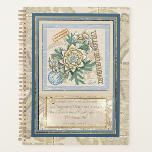 G Creation Office gelbe Blume Planer (Vorderseite)