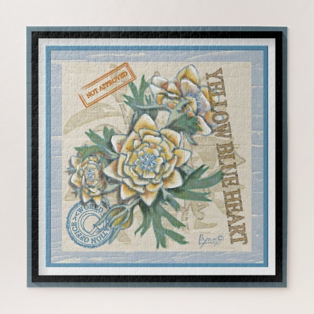 G Creation Office gelbe Blume Puzzle (Vertikal)