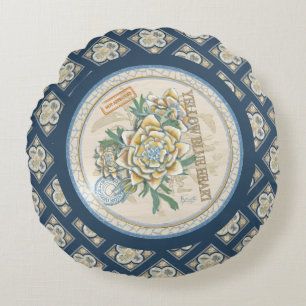 G Creation Office gelbe Blume Rundes Kissen