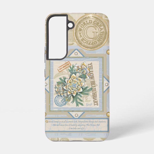 G Creation Office gelbe Blume Samsung Galaxy Hülle (Rückseite)