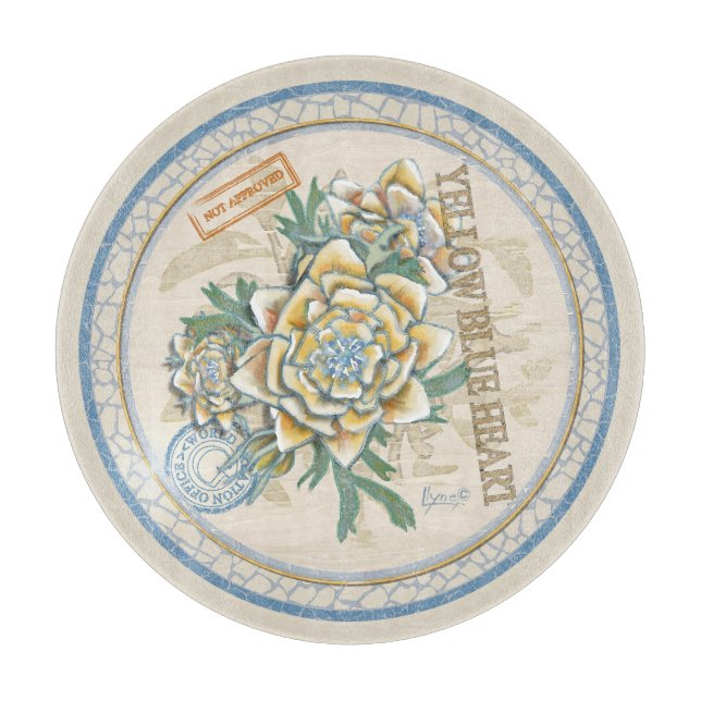 G Creation Office gelbe Blume Schneidebrett (Vorderseite)