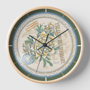 G Creation Office gelbe Blume Uhr