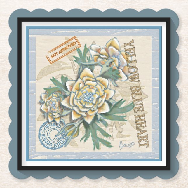 G Creation Office gelbe Blume Untersetzer (Vorderseite)