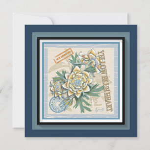 G Creation Office gelbe Blumen-Blankokarte Feiertagskarte