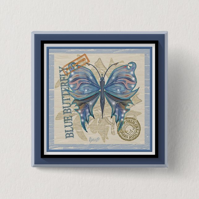 G Creation Office Schmetterling Button (Vorderseite)