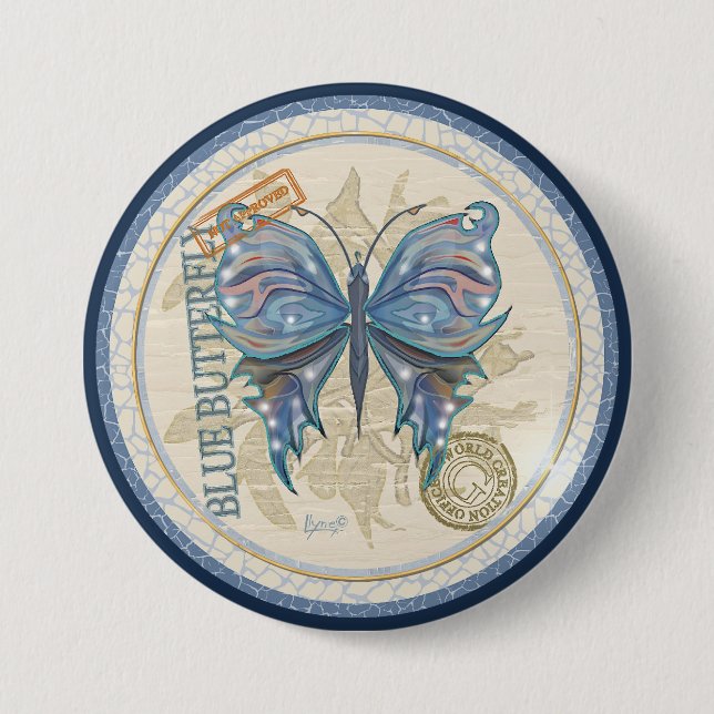 G Creation Office Schmetterling Button (Vorderseite)