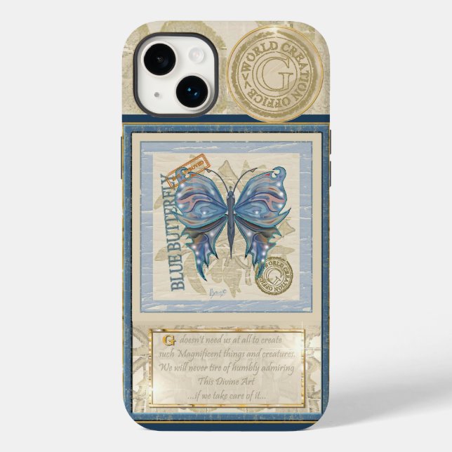 G Creation Office Schmetterling Case-Mate iPhone Hülle (Rückseite)