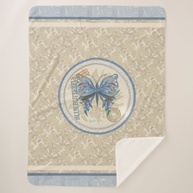 G Creation Office Schmetterling Fleece Blanket Sherpadecke (Vorderseite)