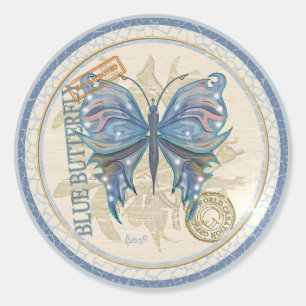 G Creation Office Schmetterling Runder Aufkleber