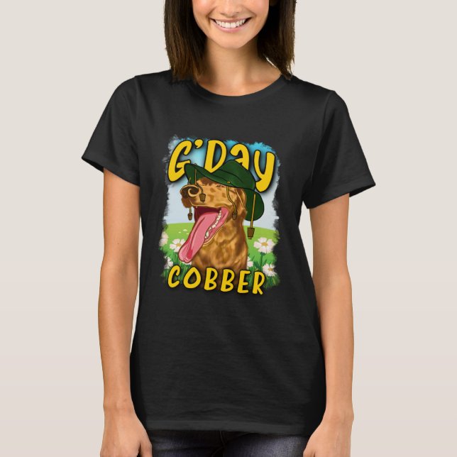 G day Cobber  Hello Mate  Australian Dog Aussie Di T-Shirt (Vorderseite)