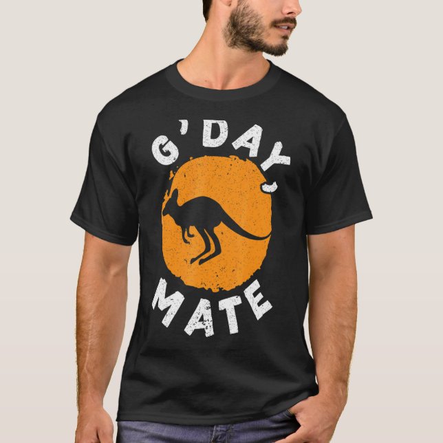 G' Day Mate Kangaroo Australien Australien Aussie  T-Shirt (Vorderseite)