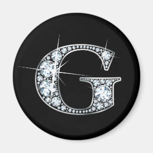 "G" Diamant Bling Magnet