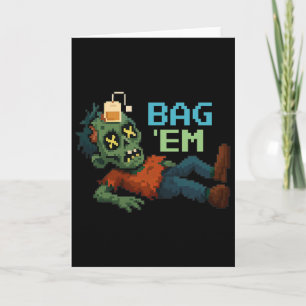 G em Pixel Zombie Tee G Halloween Npc Gamer Meme  Karte