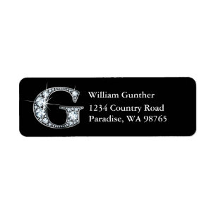 "G"-Etikett für die Diamant-Blende-Monogramm-Rücks