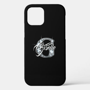 G Faux-Diamant-Bling-Monogramm iPhone 12 Pro Hülle