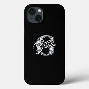 G Faux-Diamant-Bling-Monogramm iPhone 13 Hülle