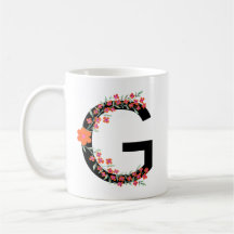G Floraler botanischer Anfangsbuchstabe G Monogram