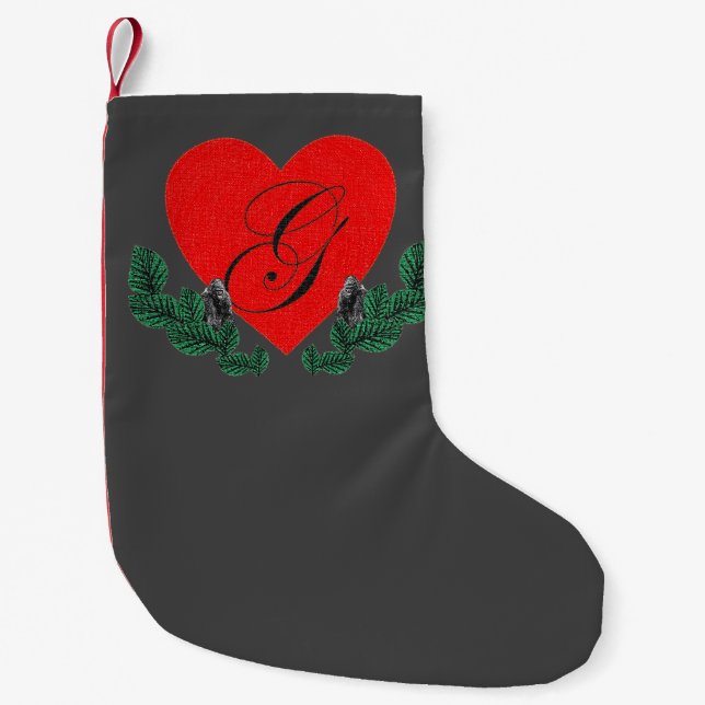 G für Gorillas Kleiner Weihnachtsstrumpf (Vorderseite)