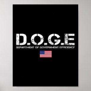 g.g.e Doge Department of Government Efficiency U Poster