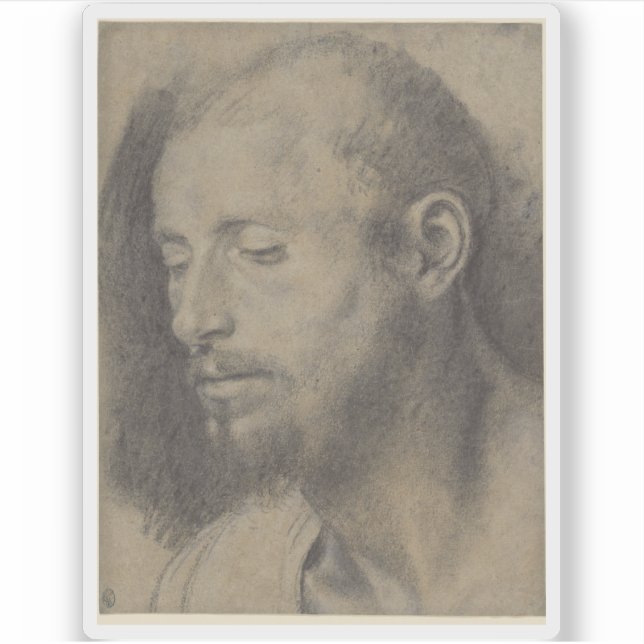 G.G. Savoldo - Studie des Leiters eines Barteten Aufkleber (Vorderseite)