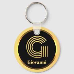 G Gold Mit Monogramm Letter Personalisiert Schlüss Schlüsselanhänger