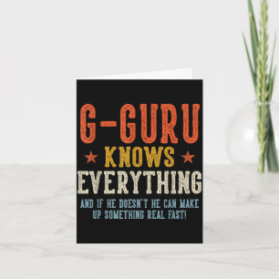 G-Guru weiß alles Vatertag Retro Vintage Karte