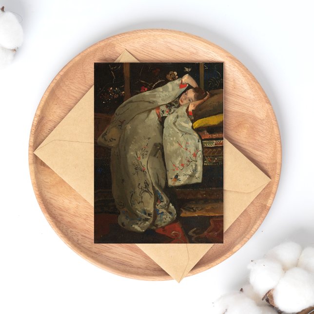 G.H. Breitner, Mädchen im weißen Kimono - Kunst Postkarte (Von Creator hochgeladen)