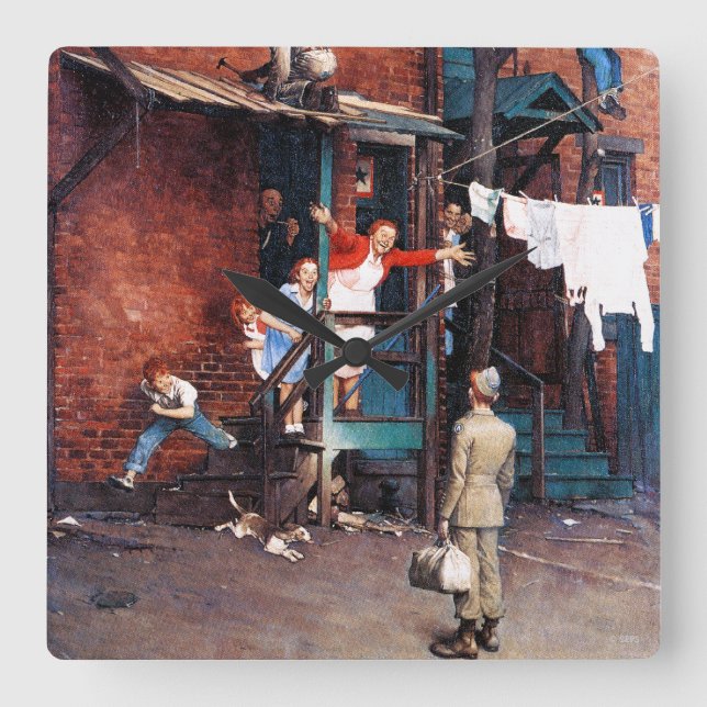 G.I. QUADRATISCHE WANDUHR (Vorderseite)