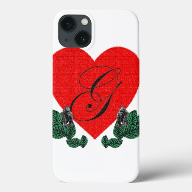 G in einem Herz (anpassbar) Case-Mate iPhone Hülle (Rückseite)