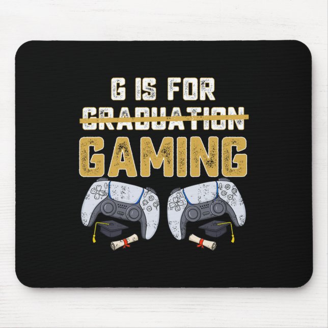 G is for Gaming Fun School Abschluss Gamer Boy Ki Mousepad (Vorne)