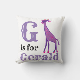 G ist für Gerald Babyjunge Kissen