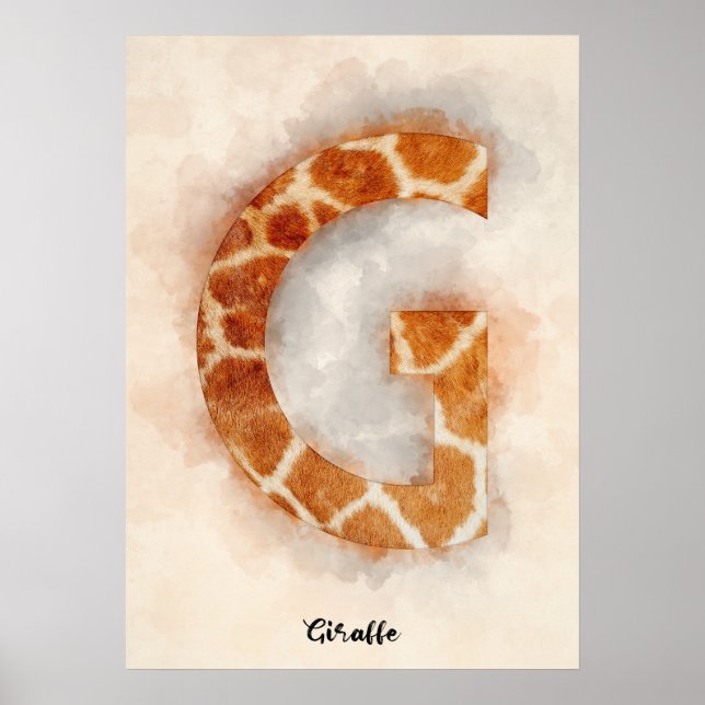 G ist für Giraffe Poster (Vorne)