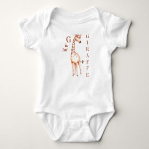 G ist für GIRAFFE Whimsical Baby Bodysuit Baby Strampler