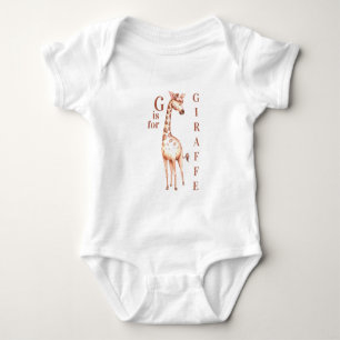 G ist für GIRAFFE Whimsical Baby Bodysuit Strampler