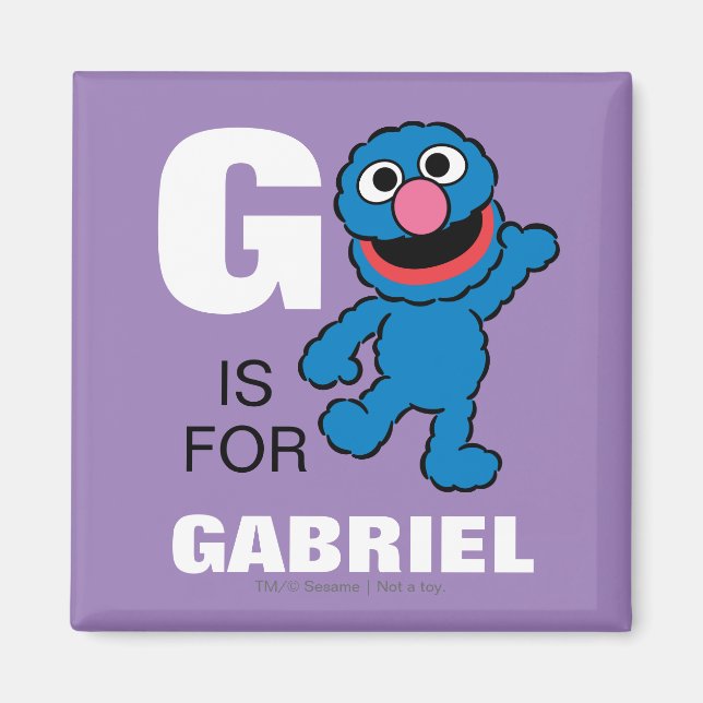 G ist für Grover | Name hinzufügen Magnet (Vorne)