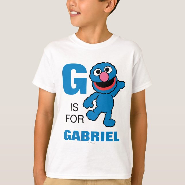 G ist für Grover | Name hinzufügen T-Shirt (Vorderseite)