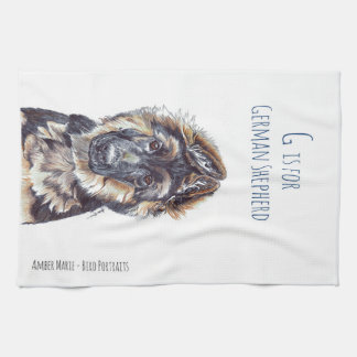 G ist für Schäferhund Küchentuch