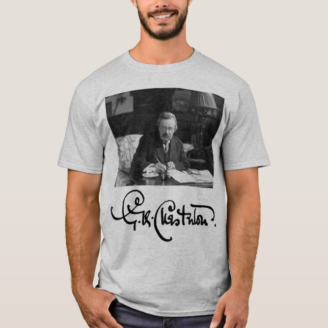 G. K. Chesterton am Arbeitsplatz T-Shirt (Vorderseite)