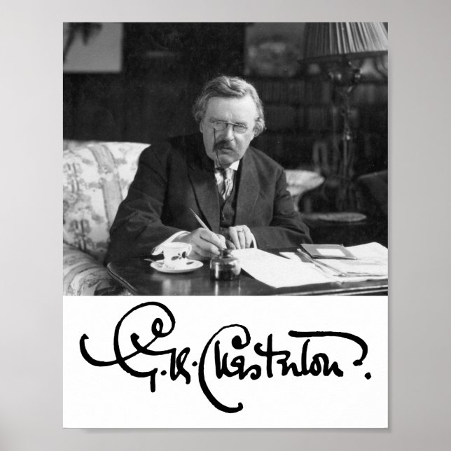 G. K. Chesterton bei der Arbeit Poster (Vorne)