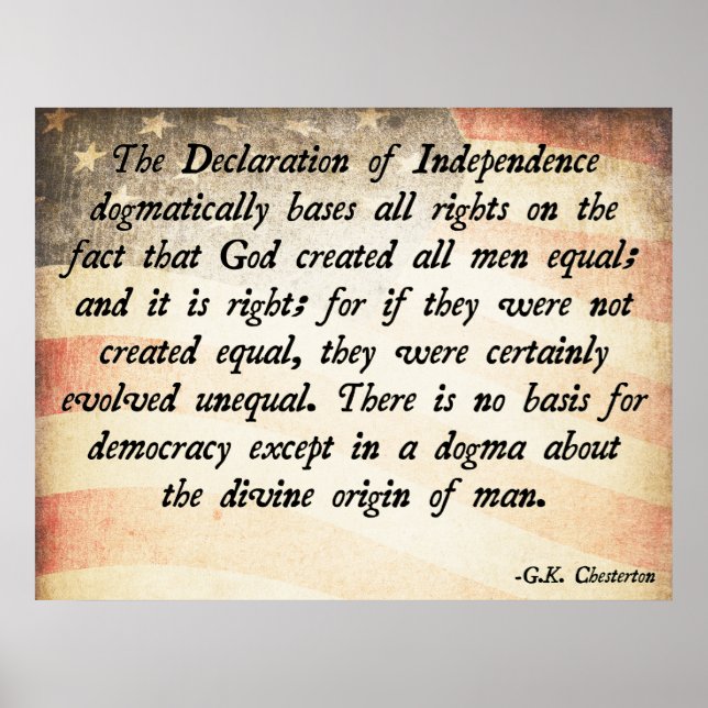 G.K. Chesterton God Equality Poster (Vorne)