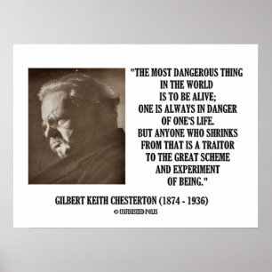 G.K. Chesterton Great Scheme Experiment of Seing Poster