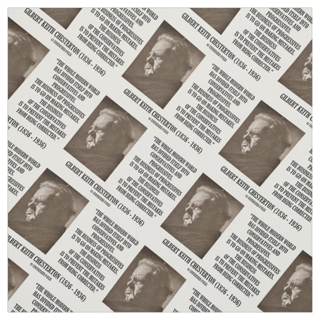 G.K. Chesterton Konservative Progressive Mistake Stoff (Muster)