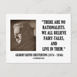 G.K. Chesterton No Rationalisten alle glauben Zita Postkarte