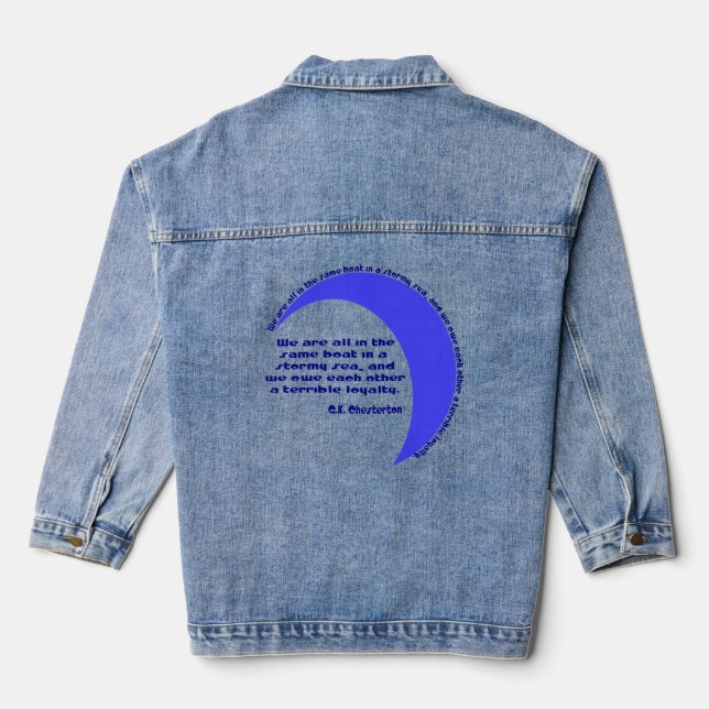 G. K. Chesterton Stormy Sea Jeansjacke (Rückseite)