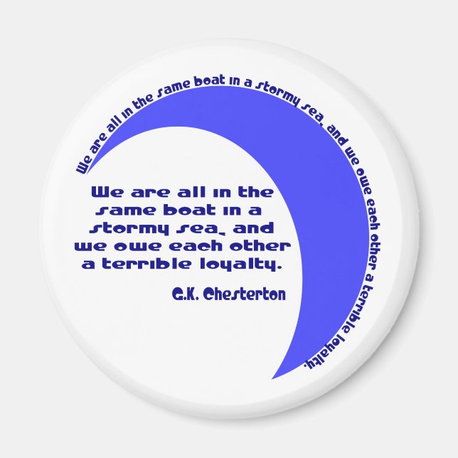 G. K. Chesterton Stormy Sea Magnet (Vorne)