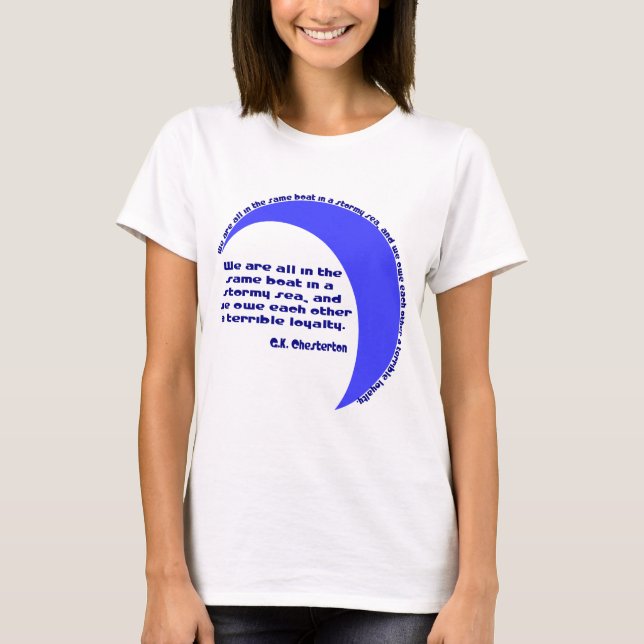 G. K. Chesterton Stormy Sea T-Shirt (Vorderseite)